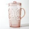 Rustic White & Wood Accessories Acrylic Jug - Pale Pink