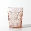 Rustic White & Wood Acrylic Tumbler - Pale Pink