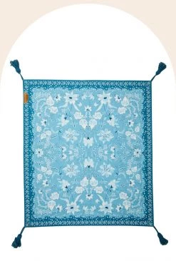 Rustic White & Wood Wandering Folk Picnic Rugs Arctic Folk Picnic Rug