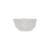Rustic White & Wood Beaded Candy Bowl - Round Accessories