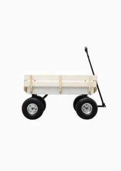 Rustic White & Wood The Beach People - Beach Cart - Stone Little Ones