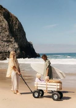 Rustic White & Wood The Beach People - Beach Cart - Stone Little Ones