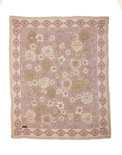 Rustic White & Wood Wandering Throw - Blush