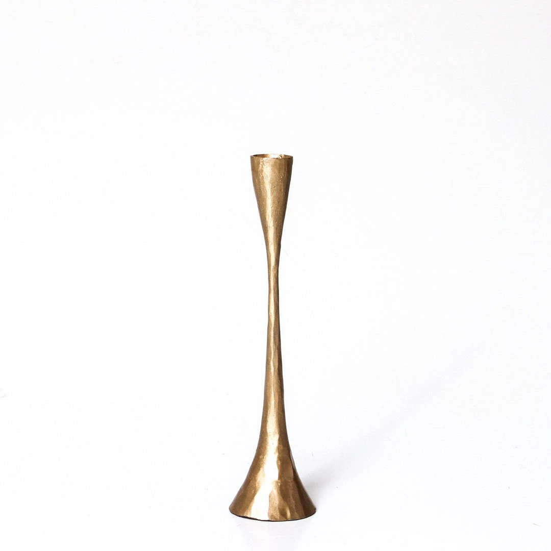 Rustic White & Wood Artisan Candlestand Holder - Set Of 3 - Brass Homewares 6 Rustic White & Wood Artisan Candlestand Holder - Set Of 3 - Brass Homewares