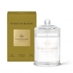 Rustic, White & Wood GLASSHOUSE CANDLE - KYOTO IN BLOOM - 60g