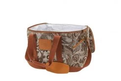 Rustic White & Wood Acacia Cooler Bag - Hazel Wandering Folk Picnic Rugs