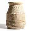 Rustic White & Wood Bleached Wooden Oil Pots - Indian Vintage Treasures 1 Rustic White & Wood Bleached Wooden Oil Pots - Indian Vintage Treasures