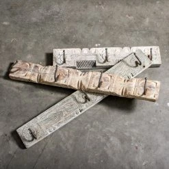 Rustic White & Wood Indian Wall Hook