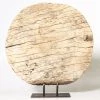 Rustic White & Wood Oversized Vintage Wheel