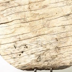 Rustic White & Wood Oversized Vintage Wheel