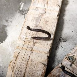 Rustic White & Wood Vintage Indian Old Panel Wall Hook Vintage Treasures