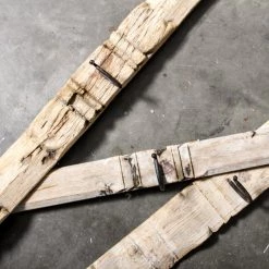 Rustic White & Wood Vintage Indian Old Panel Wall Hook Vintage Treasures