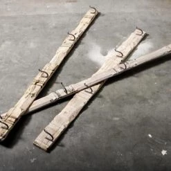 Rustic White & Wood Vintage Indian Old Panel Wall Hook Vintage Treasures