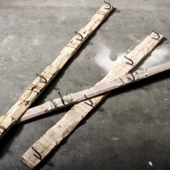 Rustic White & Wood Vintage Indian Old Panel Wall Hook Vintage Treasures