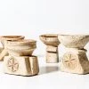 Rustic White & Wood Vintage Treasures Vintage Bijani Seeder Candle Holders