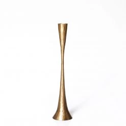 Rustic White & Wood Artisan Candlestand Holder - Set Of 3 - Brass Homewares 12 Rustic White & Wood Artisan Candlestand Holder - Set Of 3 - Brass Homewares