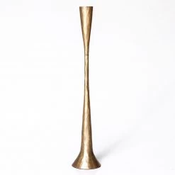 Rustic White & Wood Artisan Candlestand Holder - Set Of 3 - Brass Homewares 13 Rustic White & Wood Artisan Candlestand Holder - Set Of 3 - Brass Homewares