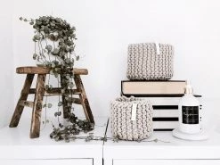 Rustic White & Wood Vintage Treasures Elm Wood Workers Stool - Mini