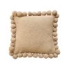 Rustic White & Wood Argentinian Cushions Iana Pom Pom Cushion In Natural Nut - Square 2 Rustic White & Wood Argentinian Cushions Iana Pom Pom Cushion In Natural Nut - Square