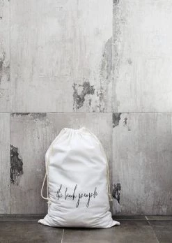 Rustic White & Wood The Beach People - Cotton Laundry Bag Lifestyle Bags