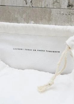 Rustic White & Wood The Beach People - Cotton Laundry Bag Lifestyle Bags