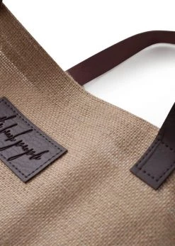 Rustic White & Wood The Beach People - Poesie Jute Bag Lifestyle Bags