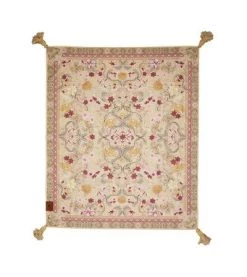 Rustic White & Wood Wandering Folk Picnic Rugs Pastel Forest Picnic Rug