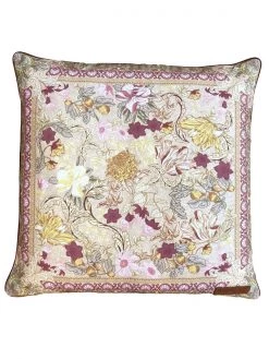 Rustic White & Wood Wandering Folk Picnic Rugs Pastel Forest Cushion Cover