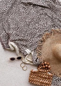 Rustic White & Wood The Beach People - Amur Leopard Travel Towel - Due To Come Back - ETA To Follow