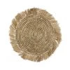 Rustic White & Wood Wanderlust Fringe Placemats & Coasters - Natural Accessories