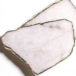 Rustic White & Wood Homewares White Quartz Serving Board