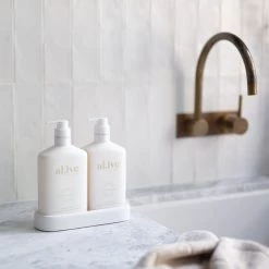 Rustic, White & Wood AL.IVE BODY WASH & LOTION DUO + TRAY - WHITE DUO Skin & Body