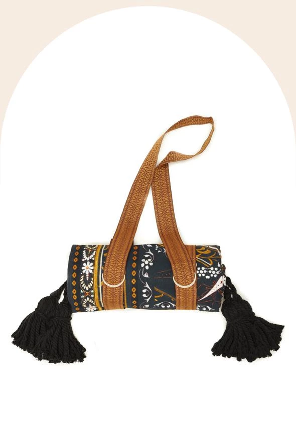 Rustic White & Wood Moonshadow Picnic Rug Wandering Folk Picnic Rugs