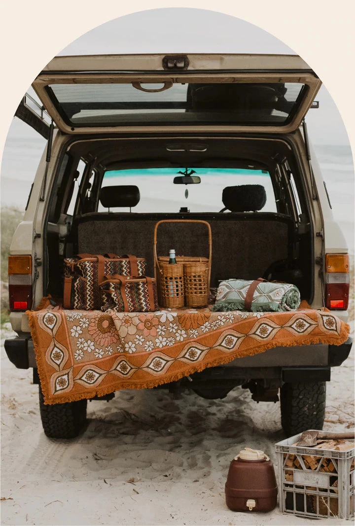 Rustic White & Wood Wandering Folk Picnic Rugs Wandering Throw - Copper 6 Rustic White & Wood Wandering Folk Picnic Rugs Wandering Throw - Copper