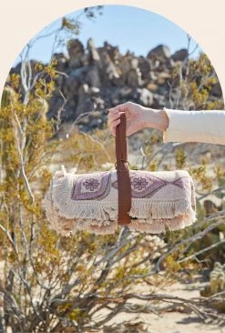Rustic White & Wood Wandering Throw - Blush