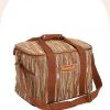 Rustic White & Wood Wandering Folk Picnic Rugs Ochre Cooler Bag