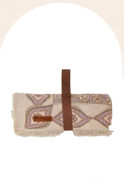 Rustic White & Wood Wandering Throw - Blush