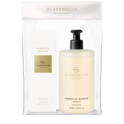 Rustic, White & Wood GLASSHOUSE MARSEILLE MEMOIR - HAND DUO GIFT SET Glasshouse Fragrances