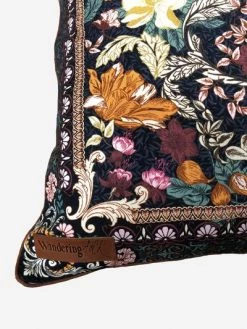 Rustic White & Wood Wandering Folk Picnic Rugs Emerald Forest Cushion Cover