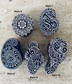 Rustic White & Wood Block Print