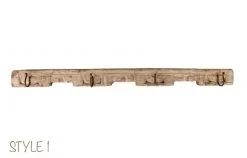 Rustic White & Wood Indian Wall Hook