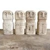 Rustic White & Wood Sumba Stone Men Tribal Treasures 2 Rustic White & Wood Sumba Stone Men Tribal Treasures