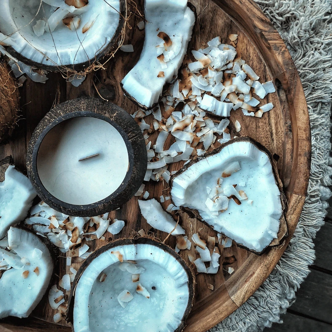 Rustic White & Wood Coconut Soy Candles - Various Scents 7 Rustic White & Wood Coconut Soy Candles - Various Scents