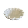 Rustic White & Wood Marble Fluted Bowl - Hand Carved Accessories