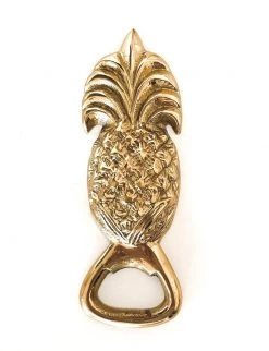 Rustic, White & Wood Brass Bottle Top Opener • Palm Tree • Pineapple