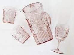 Rustic White & Wood Acrylic Tumbler - Pale Pink