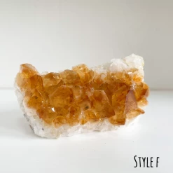 Rustic White & Wood Citrine Clusters