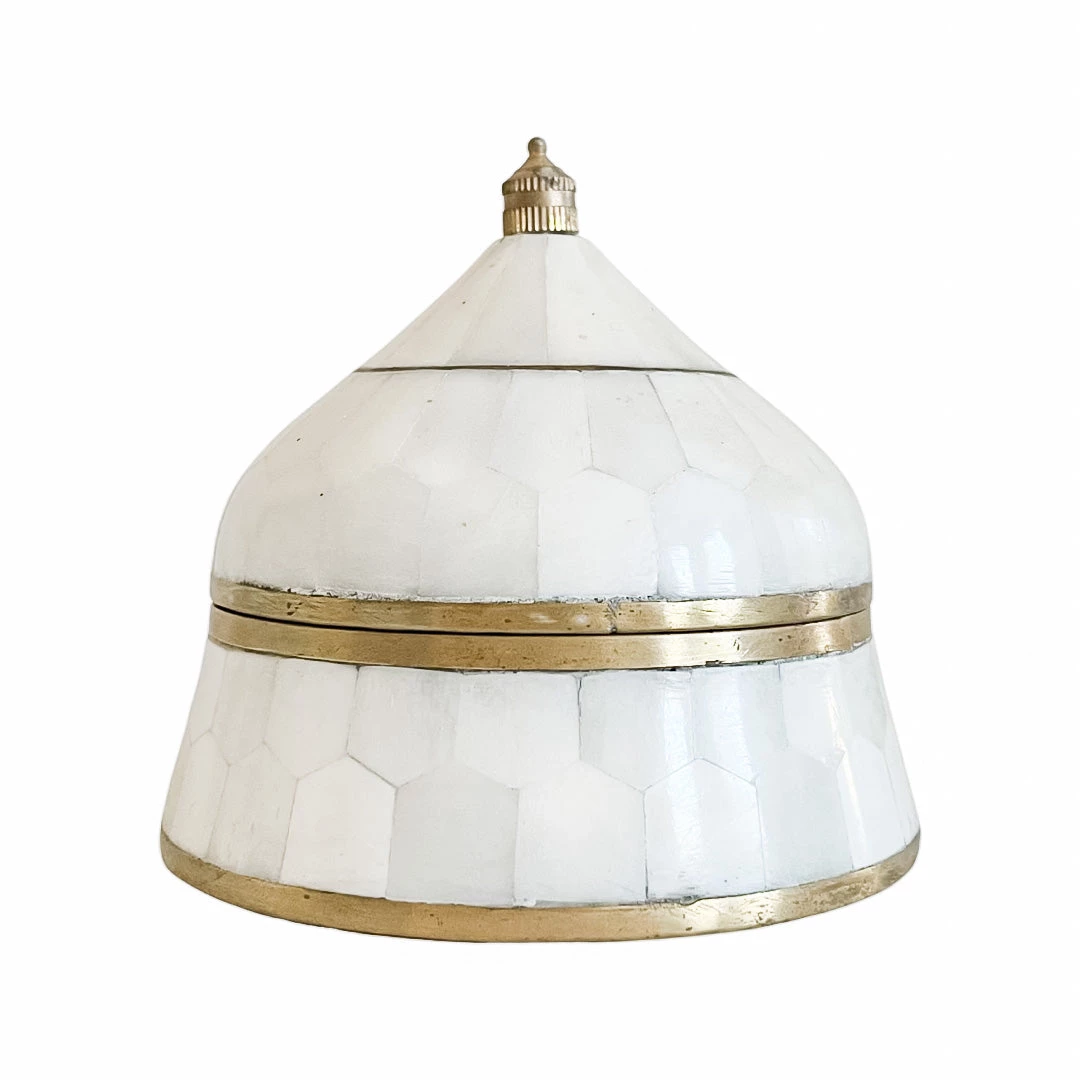 Rustic White & Wood Bone Inlay Trinket Boxes - White Homewares 4 Rustic White & Wood Bone Inlay Trinket Boxes - White Homewares