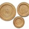 Rustic White & Wood Coastal Decor Woven Rattan Plate - Natural