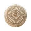 Rustic White & Wood Iana Double Weave Cushion In Natural & Natural Nut - Round